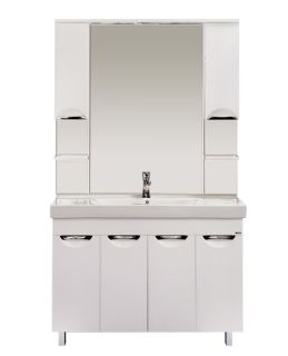 Зеркальный шкаф с подсветкой Misty София 120см белый